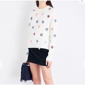 Maje Martela Embroidered Sweater Size M